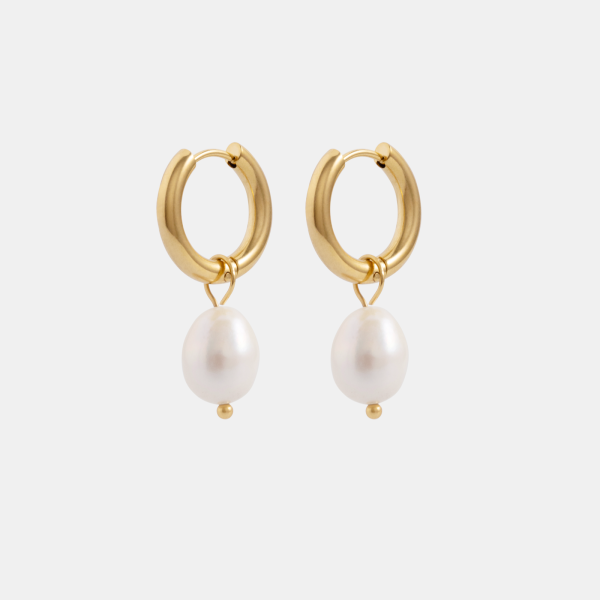 Pearl Hoop Earrings